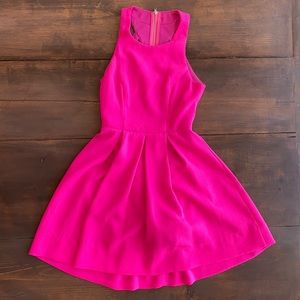 Lulus Neon Pink Skater Dress - XS